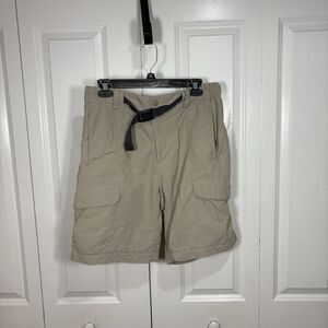 The North Face Mens M Hiking Shorts Beige Nylon Cargo Outdoor Trail Gorpcore
